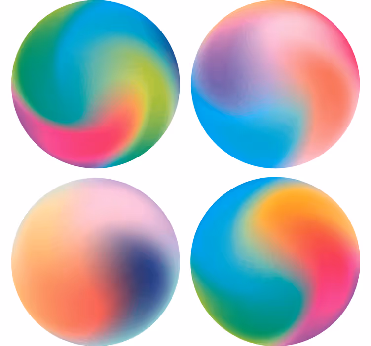 Suporturi pahare cu modele colorate răsucite - TenStickers