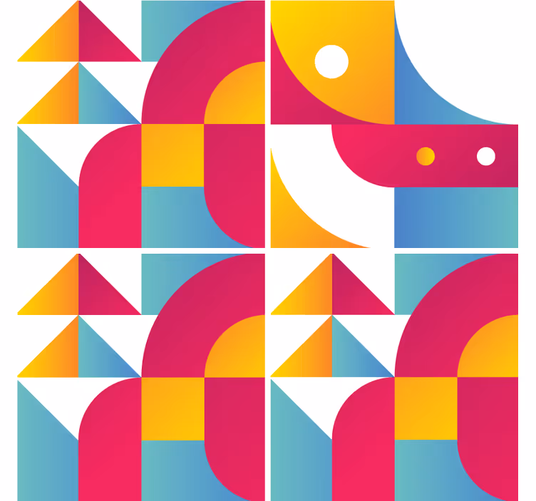 Suporturi pahare cu modele geometrice - TenStickers
