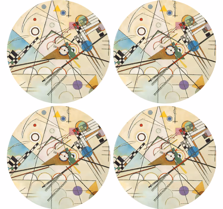 Suporturi pahare cu motiv geometric circular - TenStickers