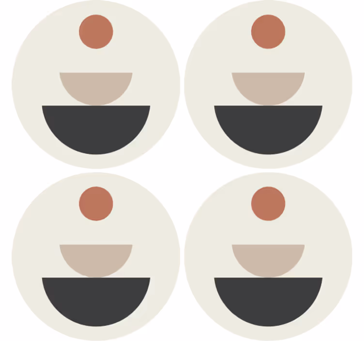 Suporturi pahare geeks forme circulare stratificate - TenStickers