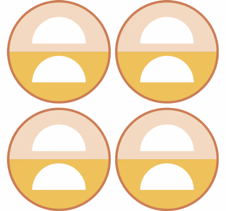 Suporturi pahare geeks cercuri geometrice half - TenStickers