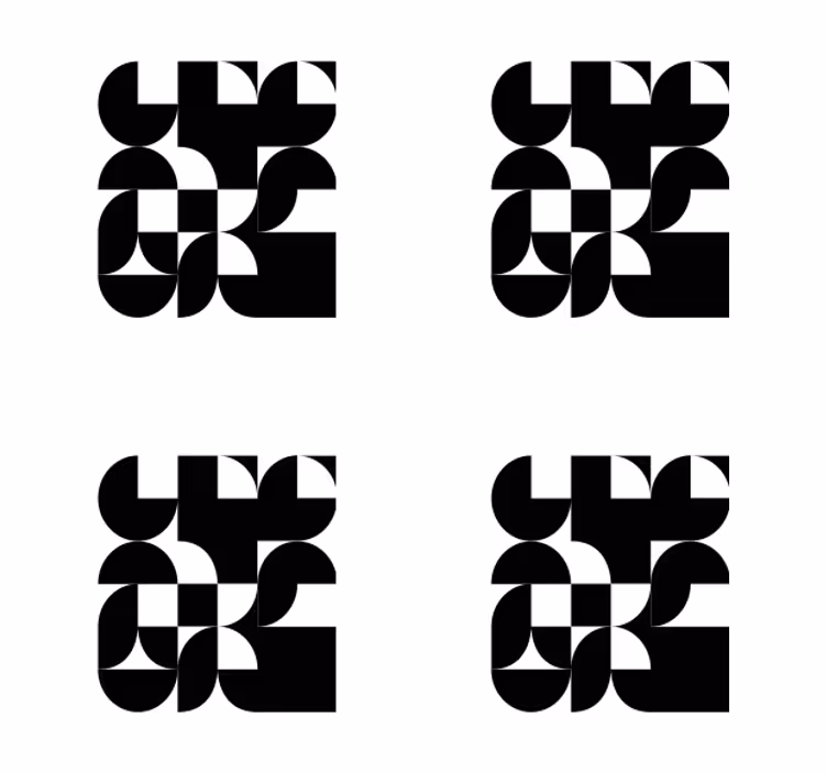 Suporturi pahare moderne cu modele geometrice monocrome - TenStickers