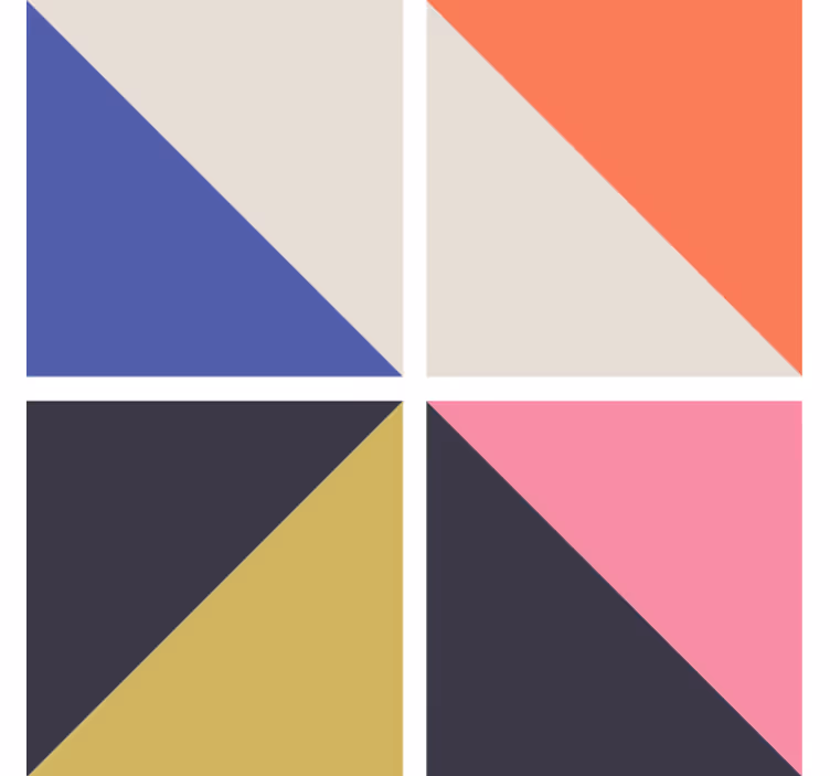 Suporturi pahare unghiuri geometrice multicolore - TenStickers