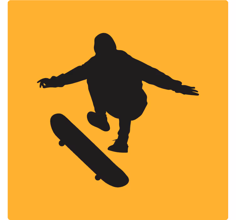 Suporturi pahare vintage silueta patinatorului - TenStickers