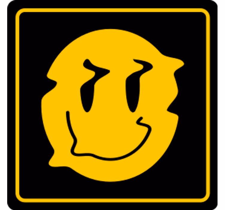 Suporturi pahare geeks cu iconiță față zâmbitoare - TenStickers