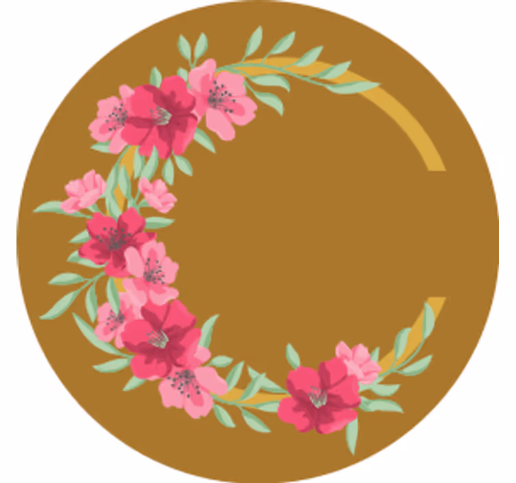 Suporturi pahare de bere design floral circular - TenStickers