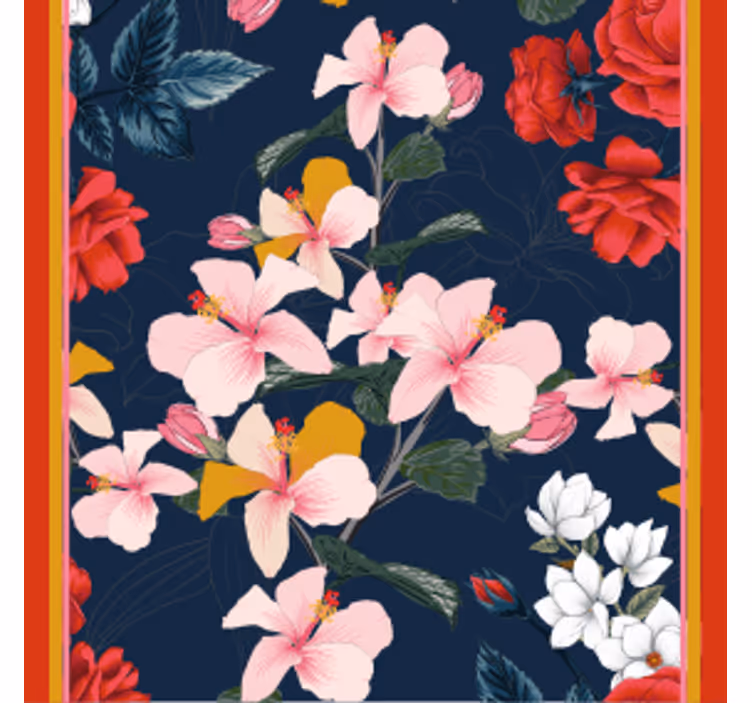 Suporturi pahare geeks cu model floral tropical - TenStickers