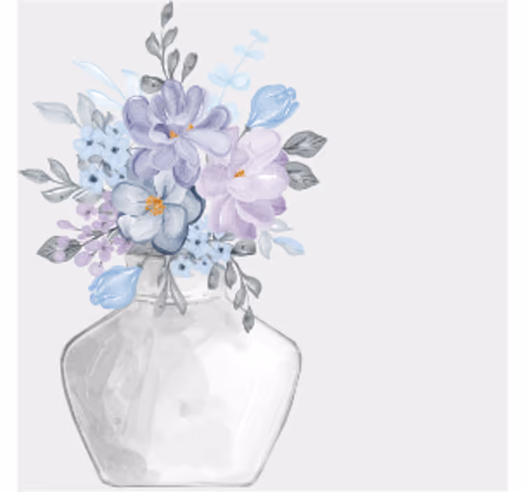 Suporturi pahare moderne aranjament floral în vază - TenStickers