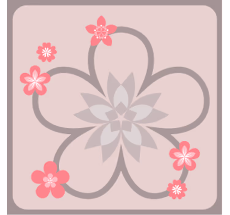 Suporturi pahare moderne cu model floral elegant - TenStickers
