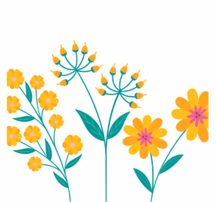 Suporturi pahare de bere compoziție florile vibrante - TenStickers