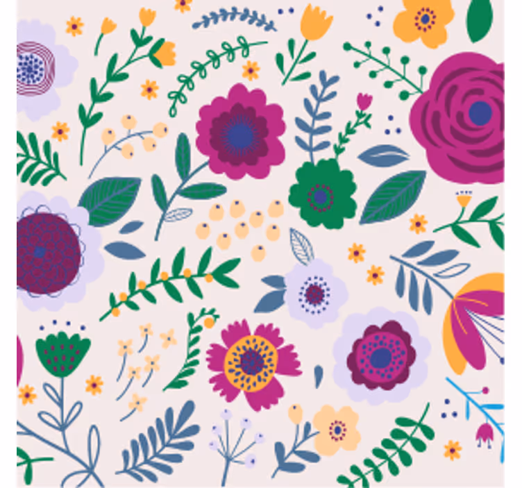 Suporturi pahare geeks compoziție florală colorată - TenStickers