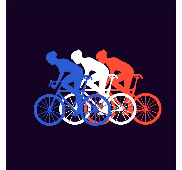 Suporturi pahare moderne cicliști în mișcare - TenStickers