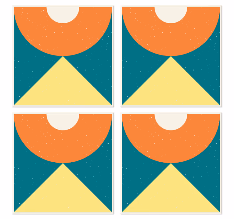 Coaster vintage colorat - TenStickers