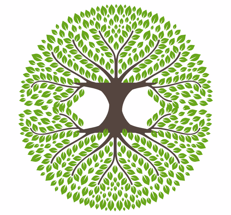 Suporturi pahare geeks silueta verde luxuriantă - TenStickers