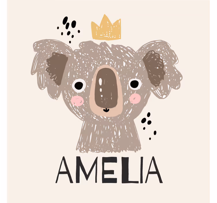 Suporturi pahare geeks koala cu coroană - TenStickers