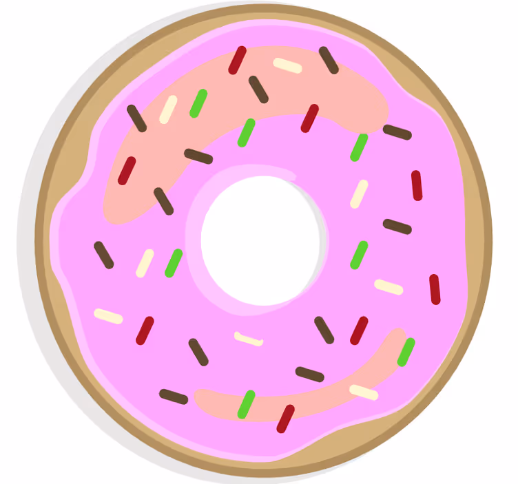 Suporturi pahare geeks desert roz glazurat - TenStickers