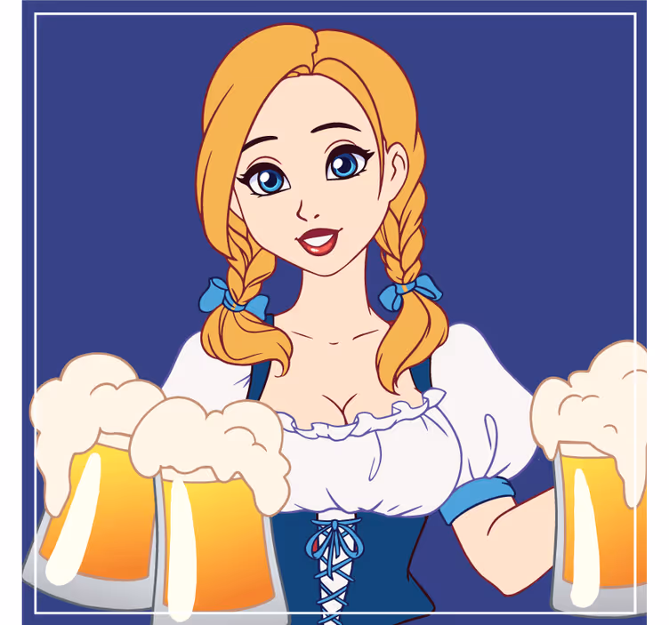 Suporturi pahare de bere ilustrație barman vesel - TenStickers