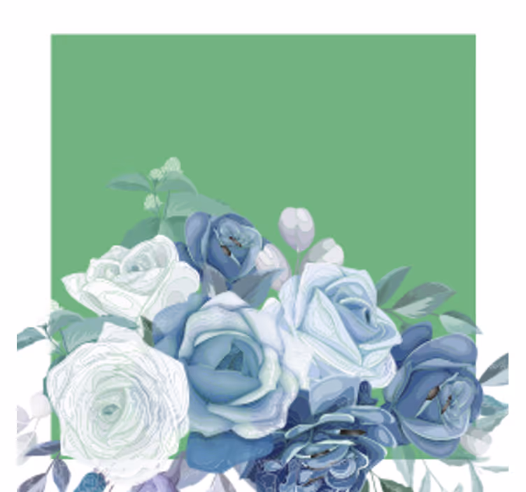 Suporturi pahare de nuntă aranjament floral elegant - TenStickers