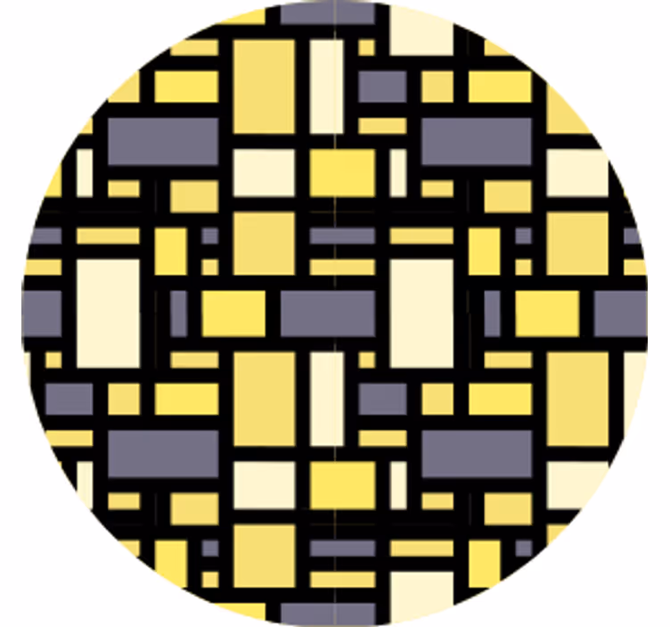 Suporturi pahare model geometric galben și gri - TenStickers
