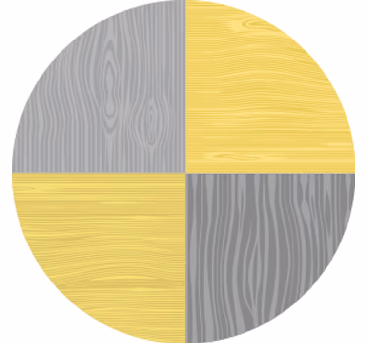 Suporturi pahare cu model circular din lemn - TenStickers