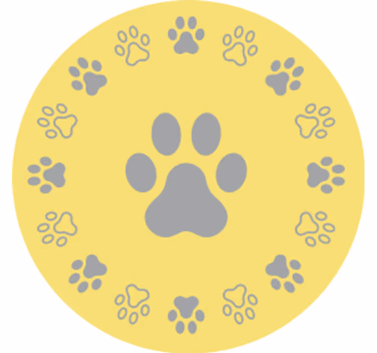 Suporturi pahare moderne cu model de labe de câine - TenStickers