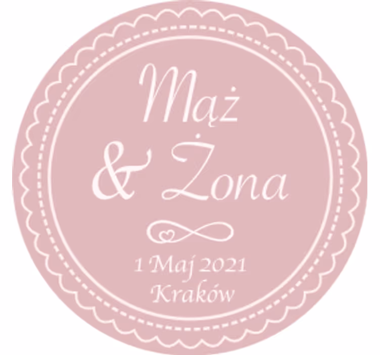Suporturi pahare de nuntă design circular roz elegant - TenStickers