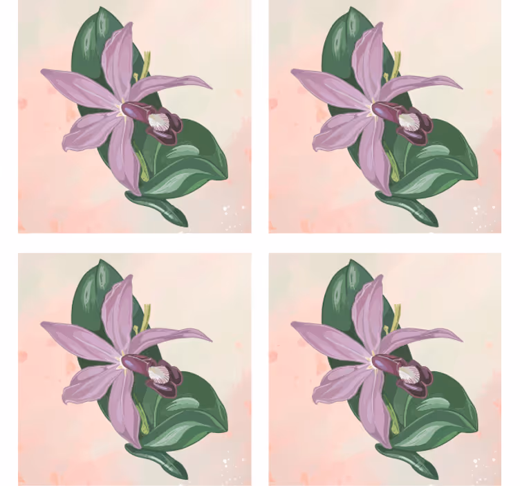 Suporturi pahare moderne floare de orhidee elegantă - TenStickers
