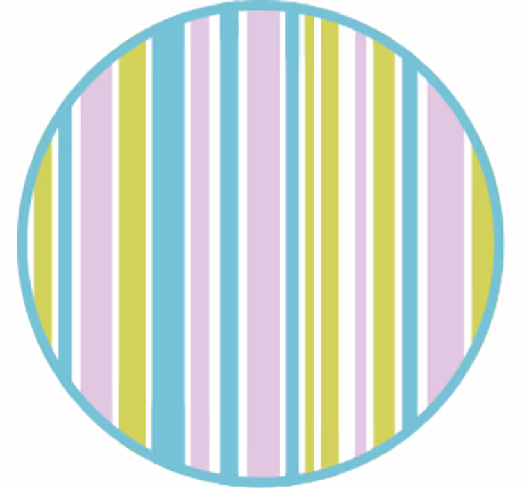 Suporturi pahare cerc colorat cu dungi - TenStickers
