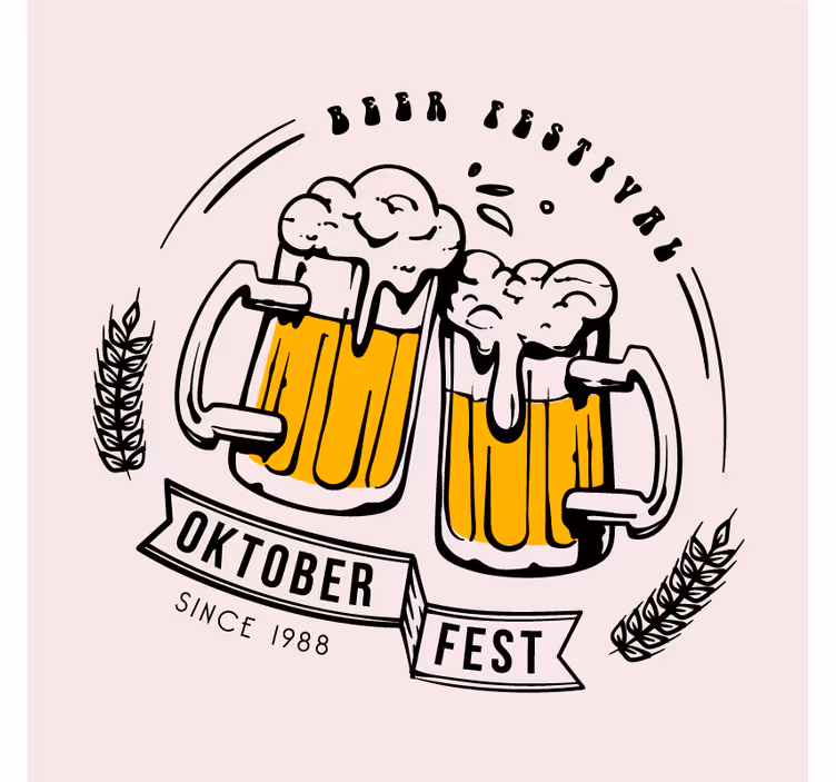 Suporturi pahare de bere sărbătoarea oktoberfest - TenStickers