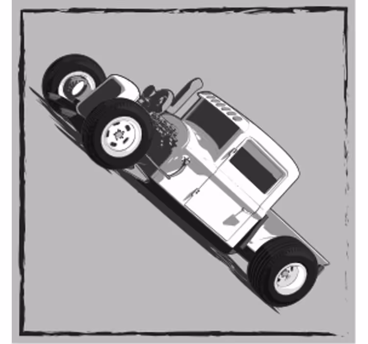Suporturi pahare geeks reprezentare clasică hot rod - TenStickers