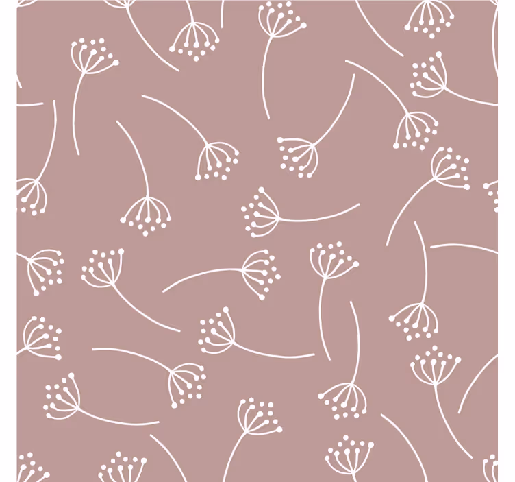 Suporturi pahare cu motiv floral în linii - TenStickers