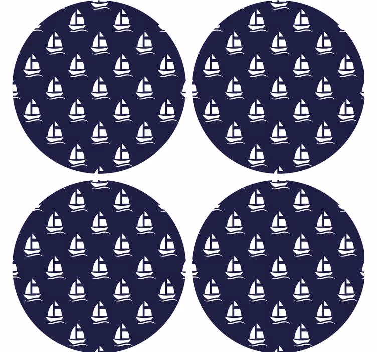 Suporturi pahare de bere cu motiv de velier marin - TenStickers