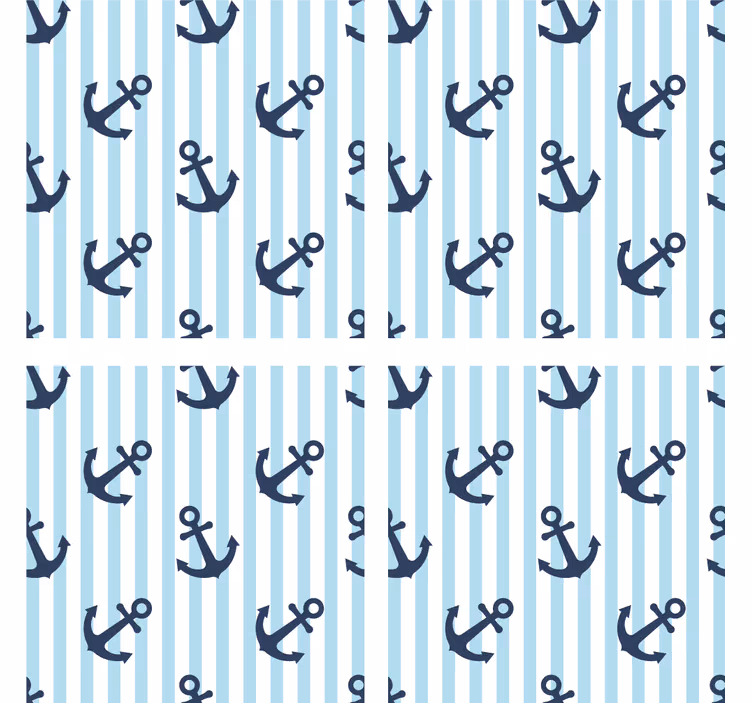 Suporturi pahare geeks cu model de ancore nautice - TenStickers