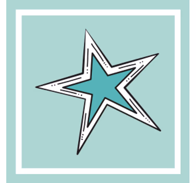 Suporturi pahare de bere accent grafic stea - TenStickers