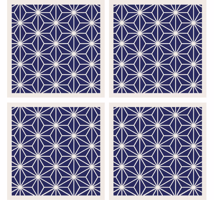 Suporturi pahare cu finisaj texturat geometric - TenStickers