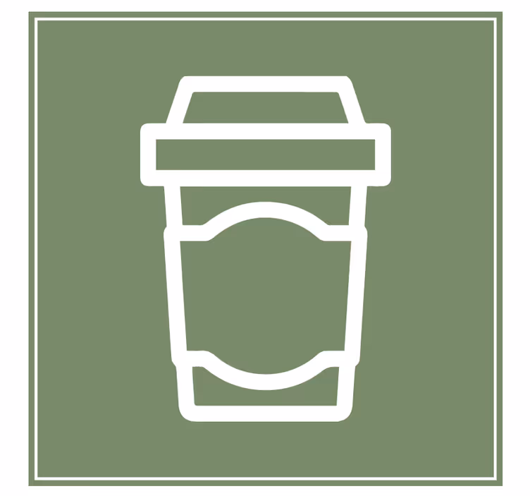 Suporturi pahare moderne ilustrație cană de cafea - TenStickers