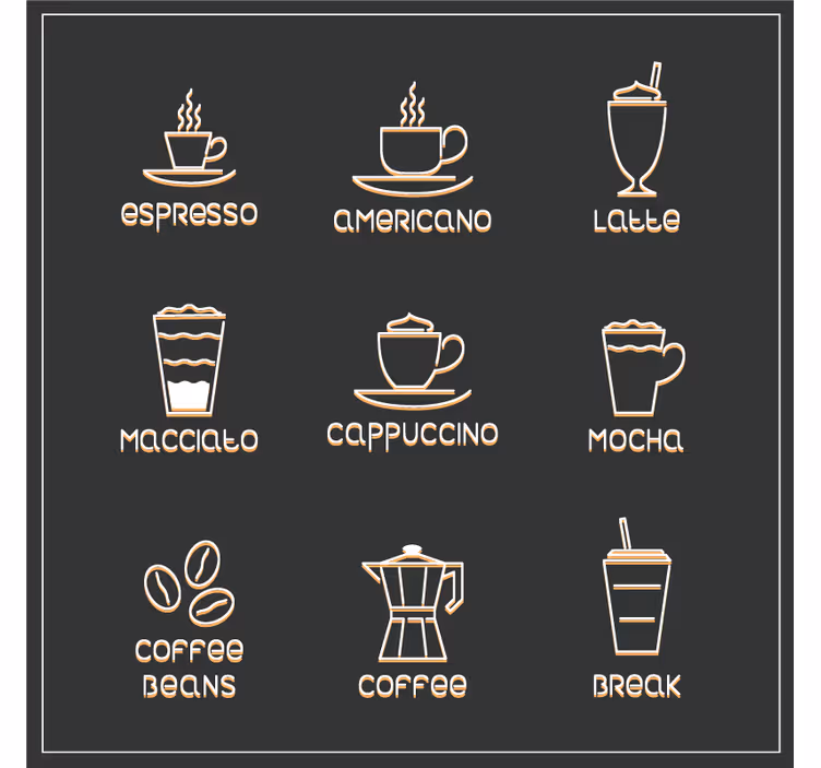 Suporturi pahare cu fraze pentru cafea și băuturi - TenStickers