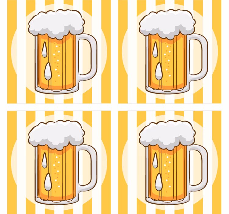 Suporturi pahare de bere cu ilustrații de căni - TenStickers