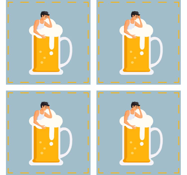 Suporturi pahare de bere ilustrație relaxantă - TenStickers