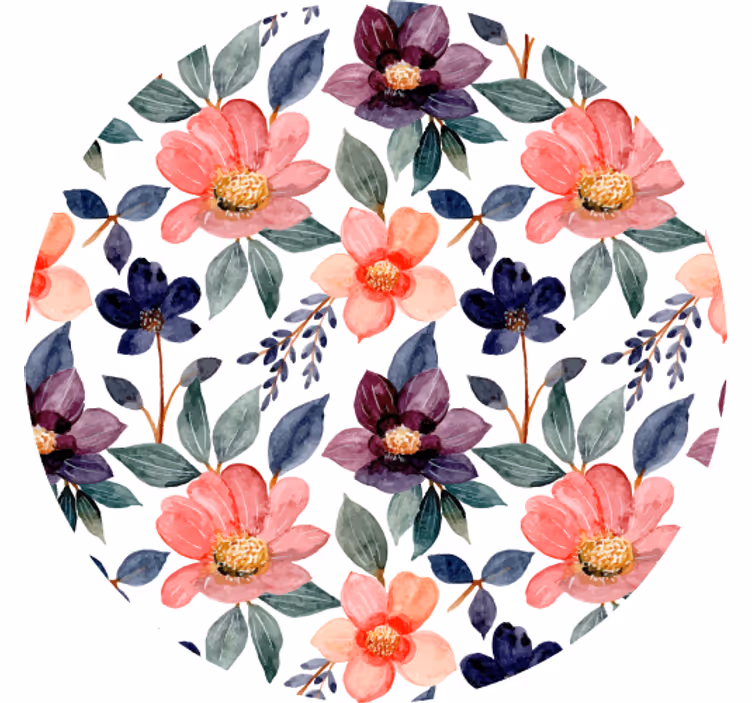 Suporturi pahare geeks cu model floral splash - TenStickers