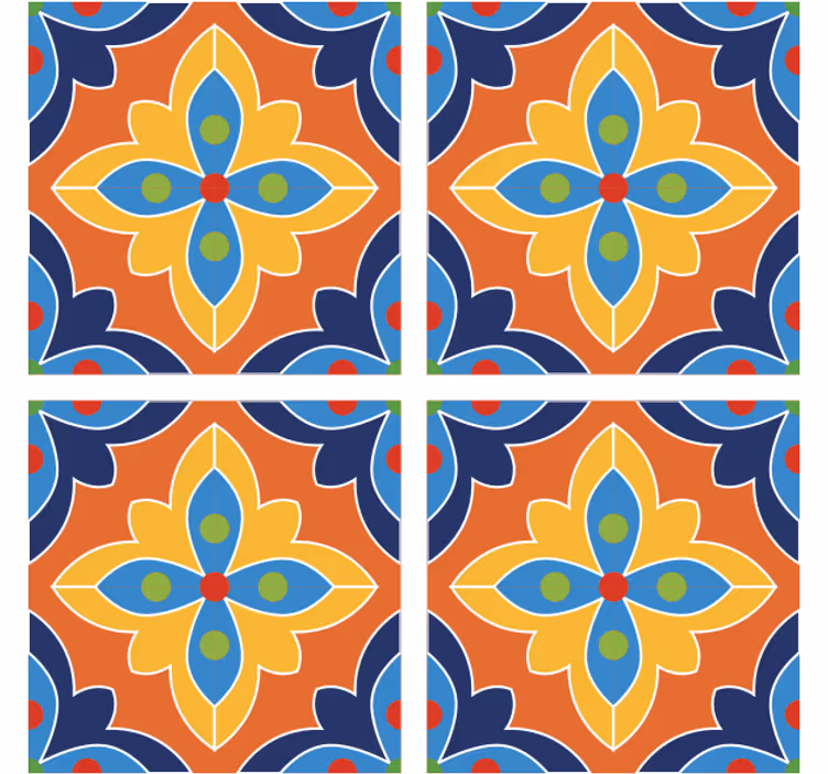 Suporturi pahare cu ilustrație florală vibrantă - TenStickers