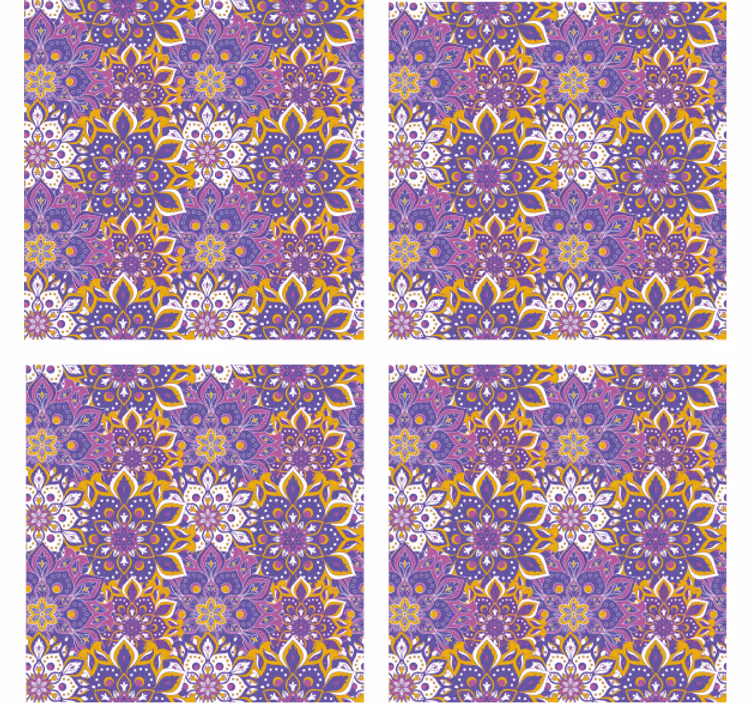 Suporturi pahare cu elemente botanice elaborate - TenStickers