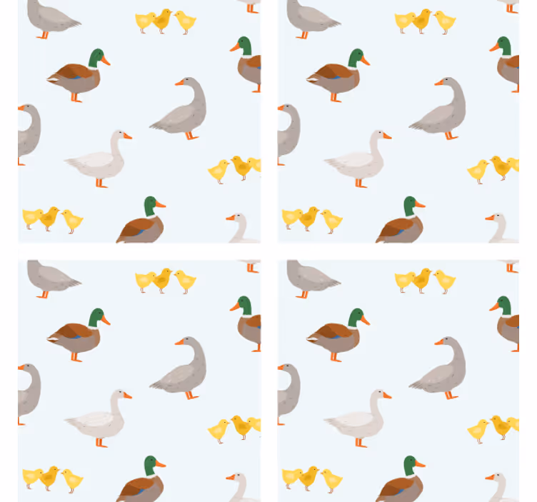 Suporturi pahare cu nume modele de rațe jucăușe - TenStickers