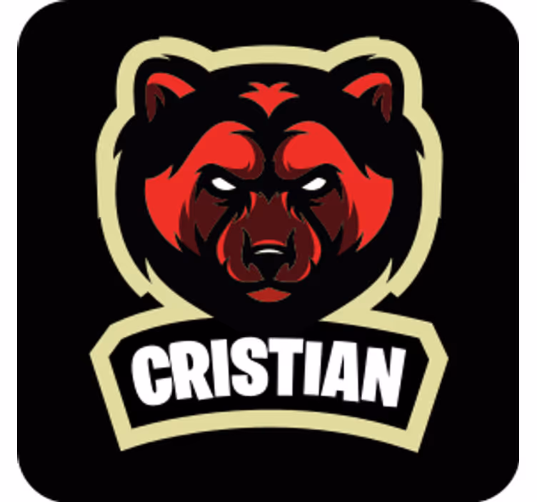 Suporturi pahare cu fraze emblema ursului cu nume - TenStickers