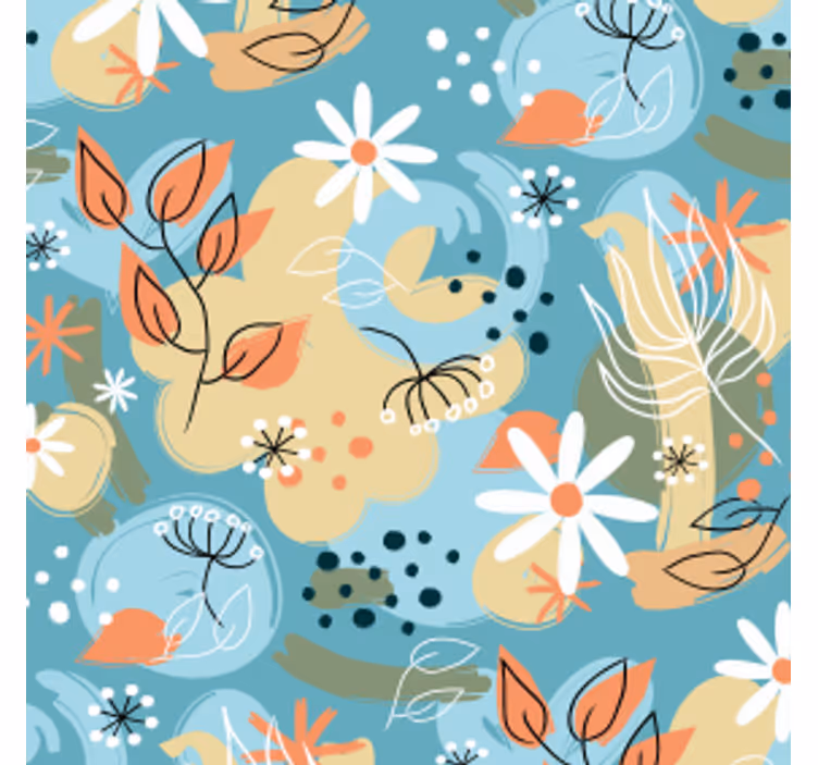 Suporturi pahare moderne fundal cu motive florale - TenStickers