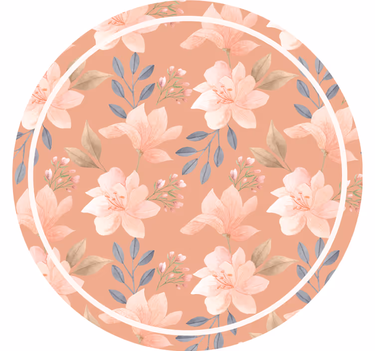 Suporturi pahare moderne cu model floral și frunze - TenStickers