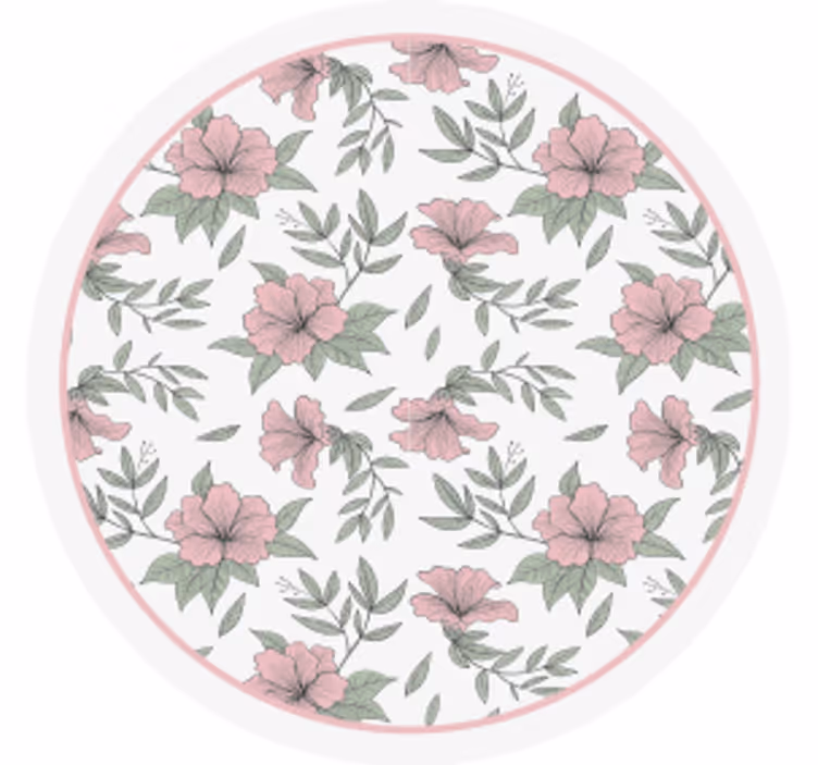 Suporturi pahare cu model floral rotund - TenStickers