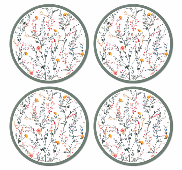 Flori de grădină minimaliste subțiri coaster modern - TenStickers