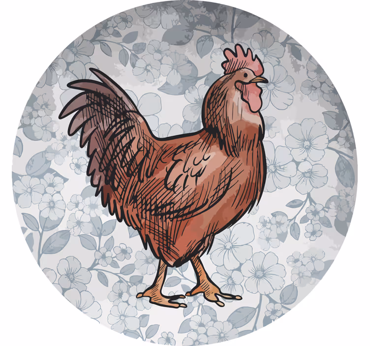 Suporturi pahare moderne ilustrație cu pui florală - TenStickers