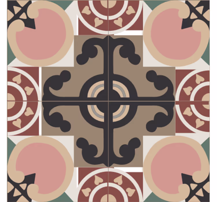Suporturi pahare gresie modele geometrice complexe - TenStickers